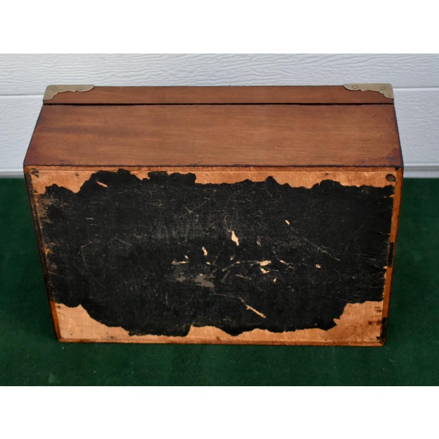 Vintage Mahogany Lined Humidor Box W/Metal Fittings For Sale - Image 12 of 12