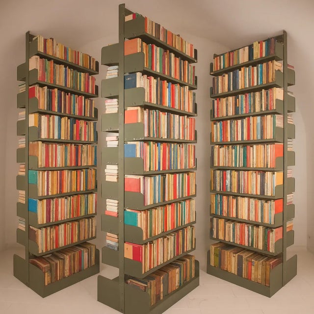 Metal Large Congress Bookcase by Lips Vago, 1960s For Sale - Image 7 of 18