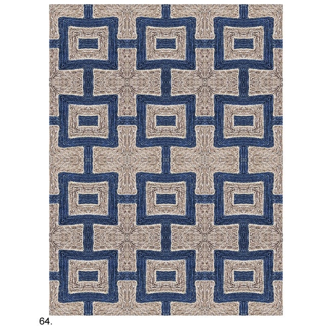 Custom Hand Made Abaca Fibre Premium Quality Rugs Sample2x2Ft. For Sale - Image 11 of 18