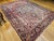 Vintage Heriz Serapi Rug, Hand-Knotted Wool, Geometric Medallion Pattern, Brick-Red & Blue, 9x12 For Sale - Image 14 of 15