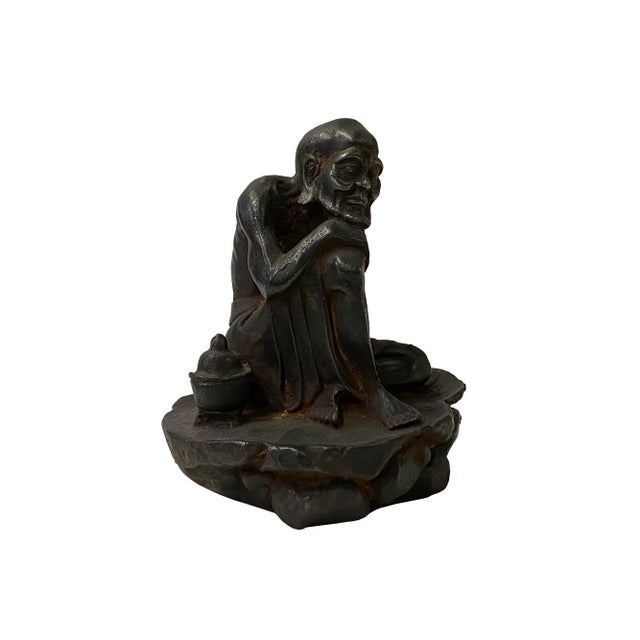 Embrace the timeless allure of our Rustic Lohon Monk Arhat Figure with its captivating Vintage Iron Metal Finish. This...