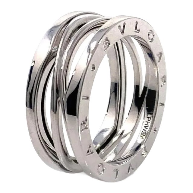 Bvlgari B.zero1 Zaha Hadid 18k White Gold 9.5mm Wide Wave Band