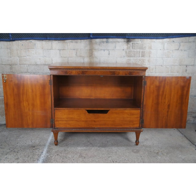 Late 19th Century Antique Art Deco Neoclassical Satinwood Buffet Cabinet For Sale - Image 4 of 10
