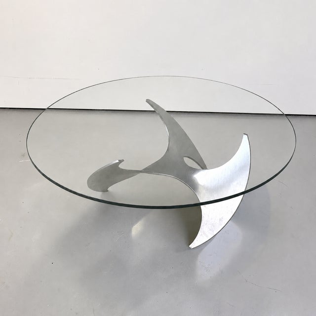 1970s Aluminum Propeller Coffee Table by Knut Hesterberg For Sale - Image 11 of 12