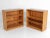 Low-profile pair of Danish bookcases in solid pine, executed in the manner of Mogens Koch. Each case sits on a simple...