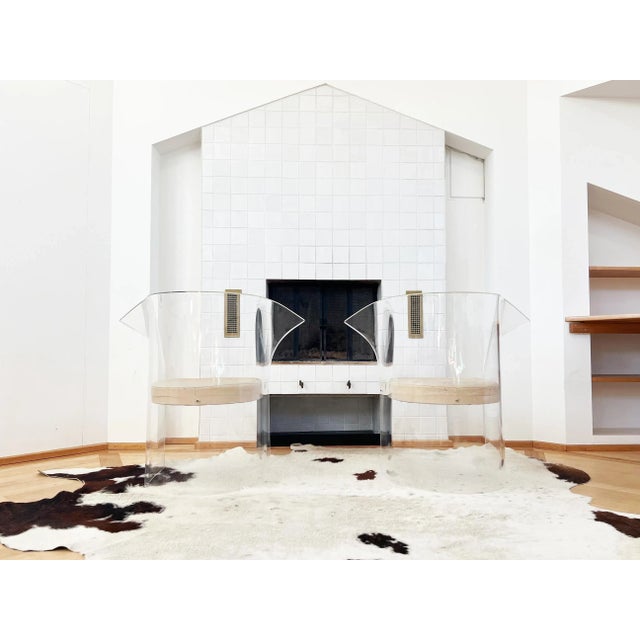 Vintage 1970s Acrylic Glass Armchair Attributed to Vladimir Kagan For Sale - Image 11 of 12