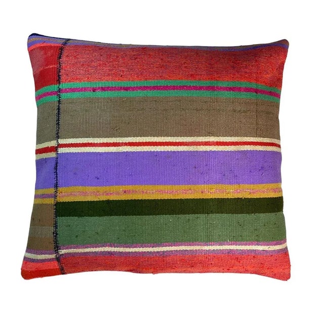 Textile Vintage Turkish Kilim Cushion Cover, 1970s For Sale - Image 7 of 11