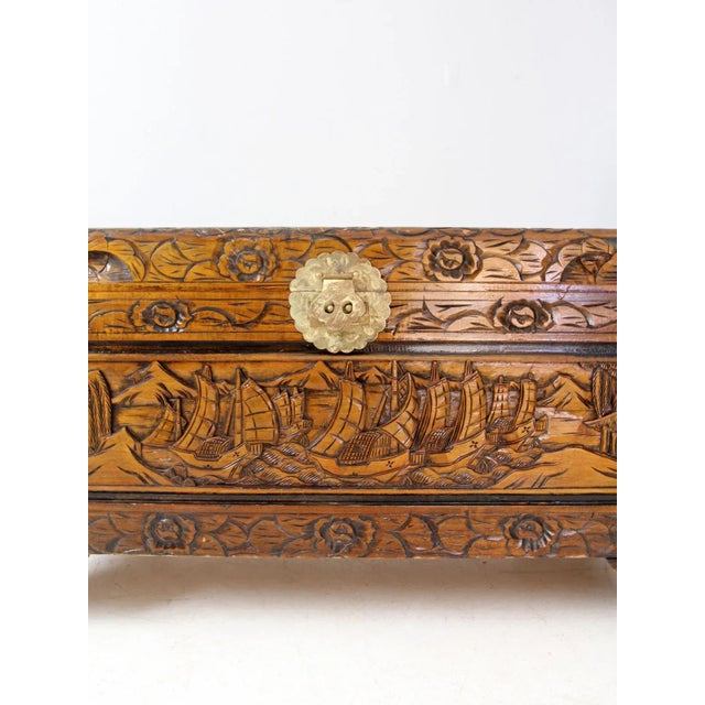 Chinese Antique Chinese Camphor Wood Chest For Sale - Image 3 of 16