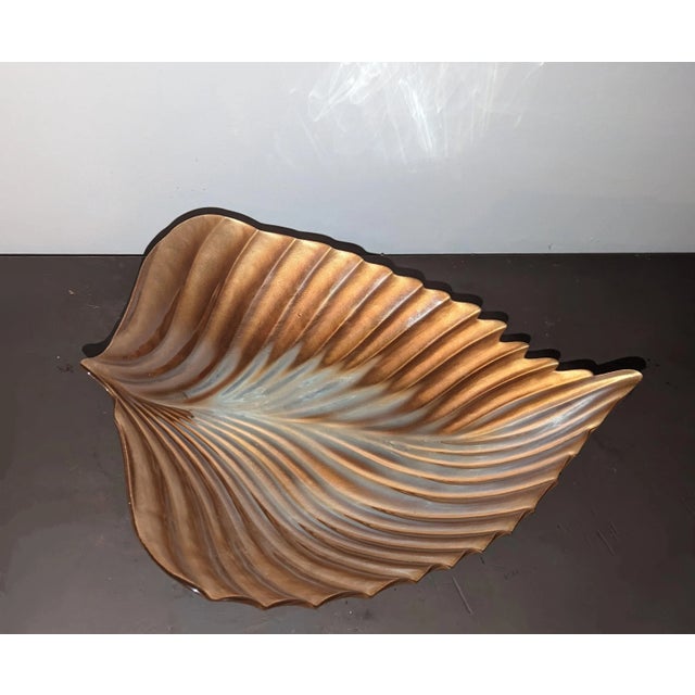 Contemporary '90s Golden Glass Leaf Ackom From Turkey For Sale - Image 3 of 3