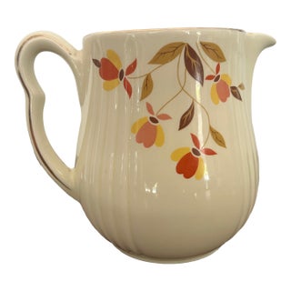 Vintage Hall China Jewel Tea Autumn Leaf Ceramic Pitcher Creamer For Sale