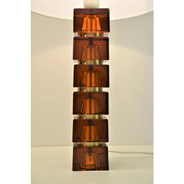 Art Glass Table Lamps by Carl Fagerlund for Orrefors, Set of 2 For Sale - Image 5 of 13