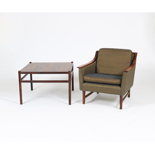 Vintage 1960 Danish Square Rosewood Coffee or Corner Table by Cf Christensen For Sale - Image 10 of 12