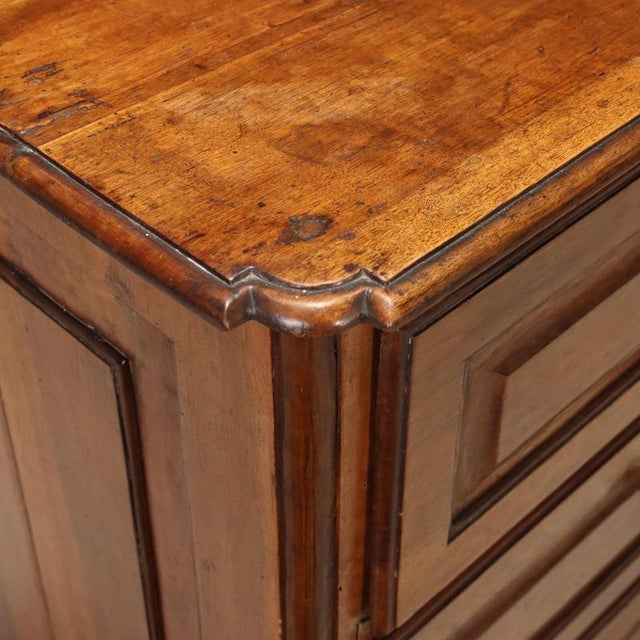 18th Century Antique Late 18th Century Chest of Drawers in Walnut and Bronze, Italy For Sale - Image 5 of 12