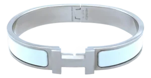 Hermès Clic H Bracelet Palladium-Plated White