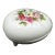 Vintage 1950s Japanese Floral Porcelain Egg Shaped W Feet Trinket Ring Box For Sale