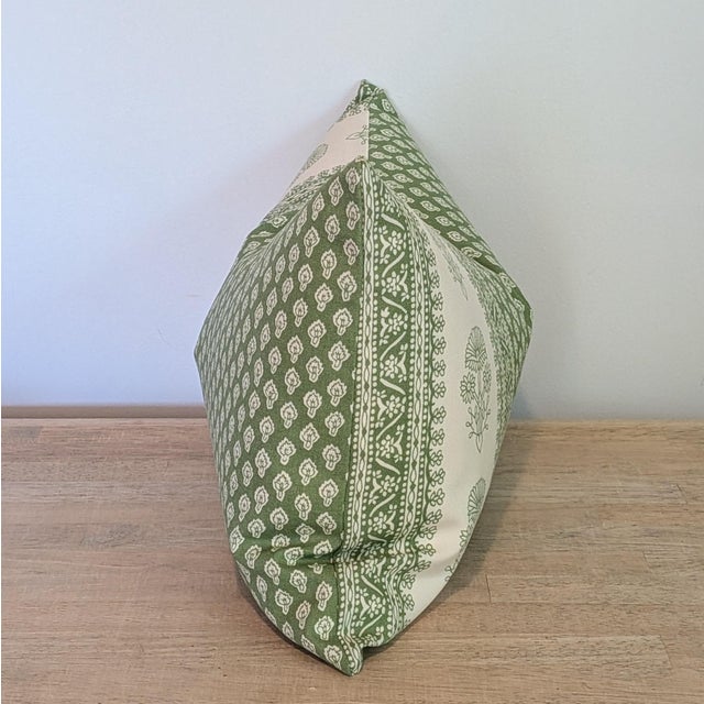 Not Yet Made - Made To Order Schumacher Hyacinth Leaf Green Outdoor Lumbar - Single For Sale - Image 5 of 6