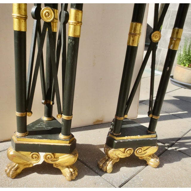 Wood Pair of Directoire Style Pedistals -- A Pair of 2 For Sale - Image 7 of 16