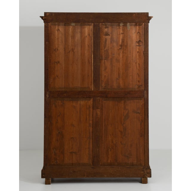 Tan Pitch Pine Library Cabinet With Mesh Screen Doors For Sale - Image 8 of 11