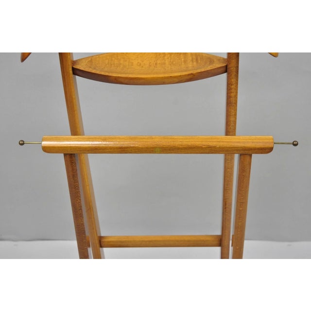 Vintage Fratelli Reguitti Italian Beech Wood 2 Tier Gentleman's Clothing Valet For Sale - Image 11 of 16