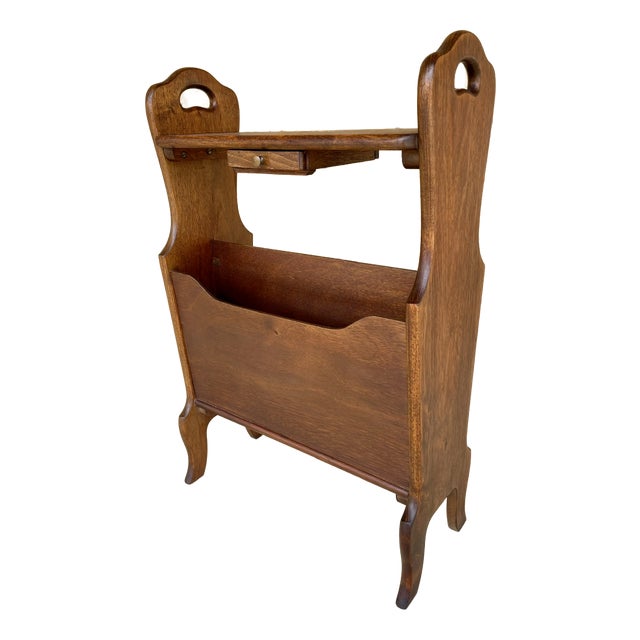 Vintage Side Table with Magazine Rack, 1960s For Sale
