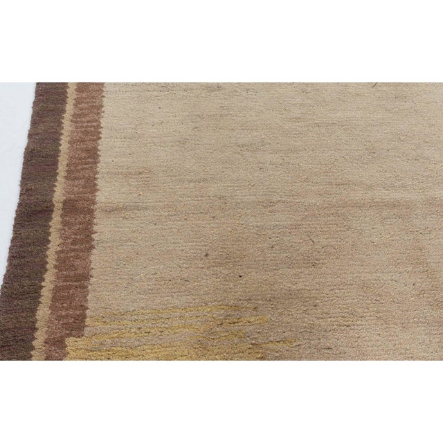 Embodying the best of Scandinavian textile artistry, this vintage Swedish pile rug offers a masterclass in mid-century...
