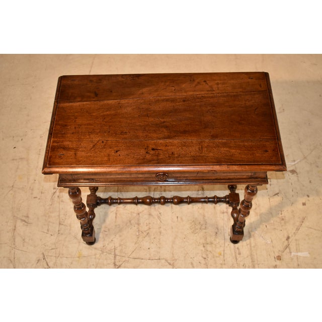 Brown 19th Century French Walnut Side Table For Sale - Image 8 of 9