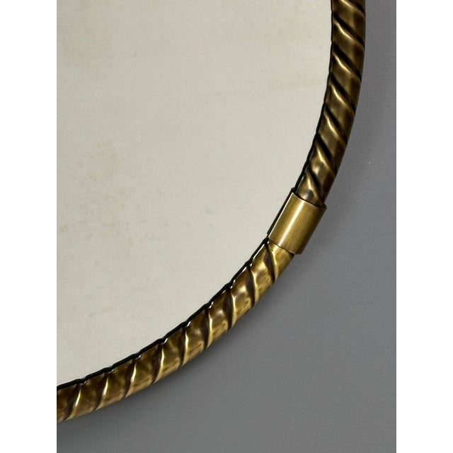 Mid-Century German Brass Rope Mirrors, 1970s, Set of 2 For Sale - Image 12 of 18