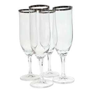 Dorothy Thorpe Style Champagne Flutes- Set of Four