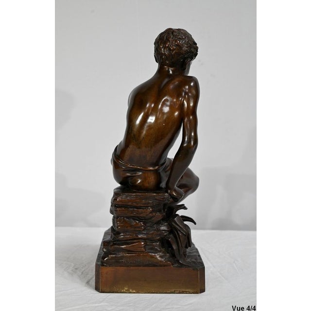 R.Guillaume, L’Enfant à l’Epuisette, 20th Century, Bronze For Sale - Image 16 of 18
