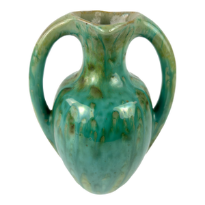 1930s Pierrefonds French Art Deco Double-Handled Stoneware Vase