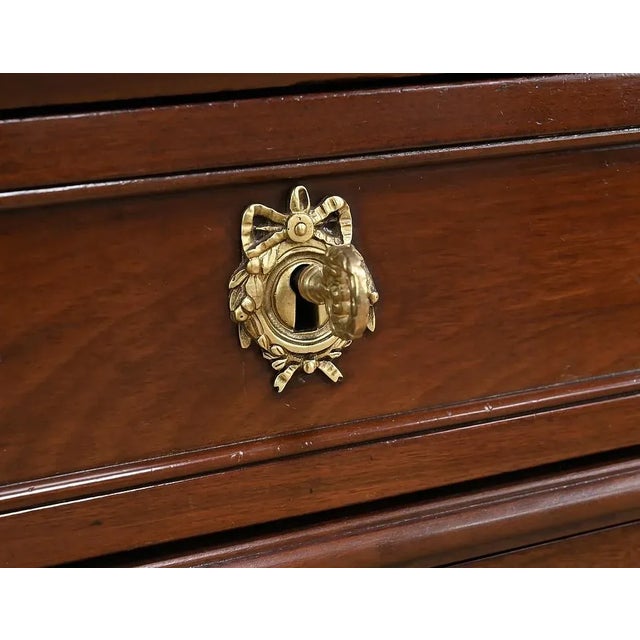 Wood Small Louis XVI Style Serving Trolley in Mahogany For Sale - Image 7 of 18