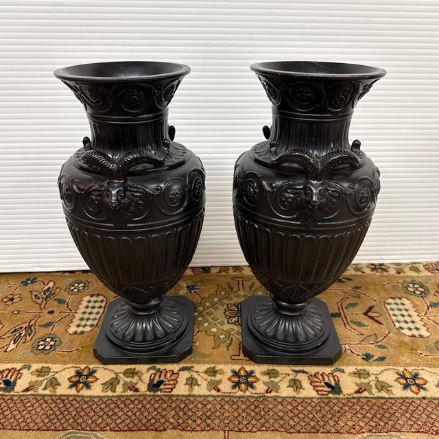 Design Plus Gallery presents a Pair of Basalt Ware Vases. These were sourced by the Jay Jeffers Design team and are likely...