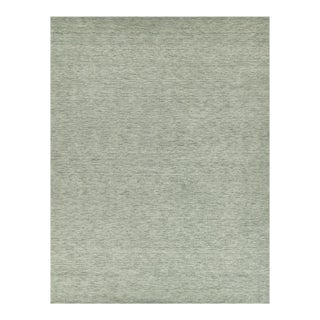 Exquisite Rugs Roche Handmade New Zealand Wool Green Rug-12'X15' For Sale