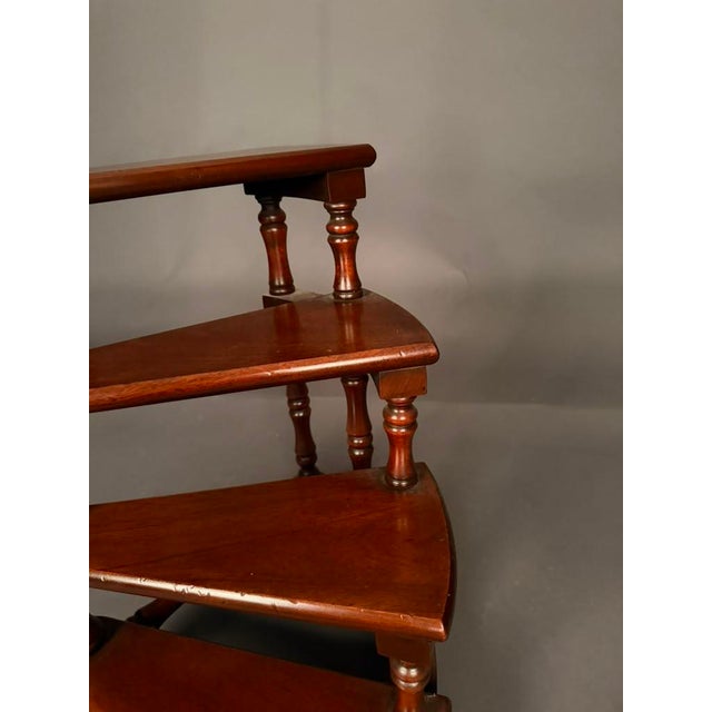 English English Mahogany Custom Spiral Library Steps, Late 20th Century For Sale - Image 3 of 11
