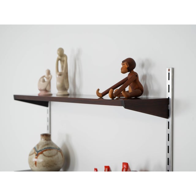 Wood Danish Rosewood Modular Shelving Unit from Kai Kristiansen, 1960s For Sale - Image 7 of 18