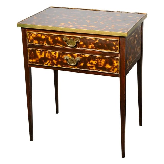 Faux Tortoiseshell Lacquered Side Table by Henkel-Harris, Virginia For Sale - Image 12 of 12