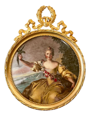 Portrait of the Marquise Dantin on Porcelain from Limoges