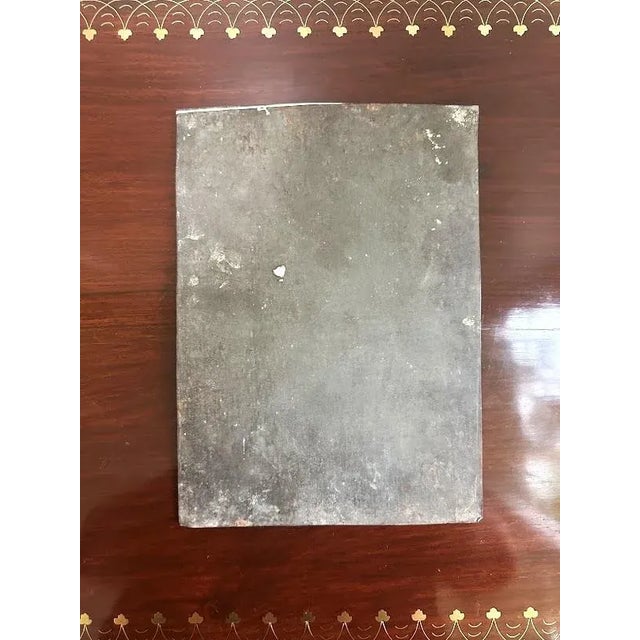 Spanish Colonial Trinity, Three Seated Saints, Oil on Tin For Sale - Image 4 of 5