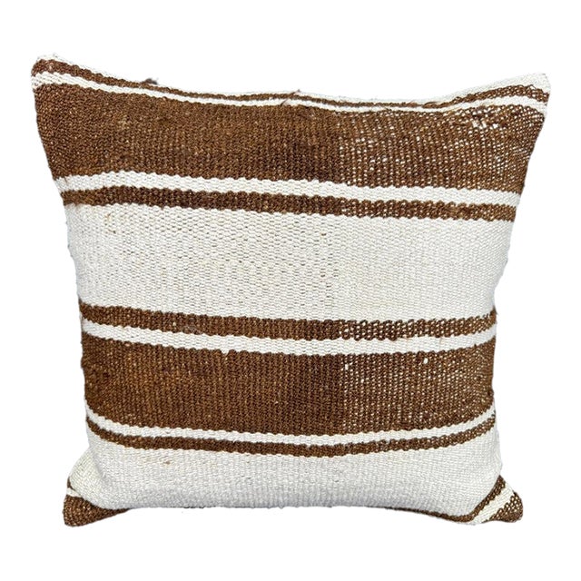 Turkish Hemp Pillow Cushion Natural Beige Brown Cushion Cover 20x20 For Sale