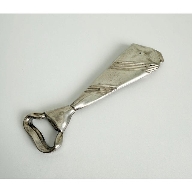 1960s Italian Silver Neck Tie Bottle Opener For Sale - Image 4 of 8