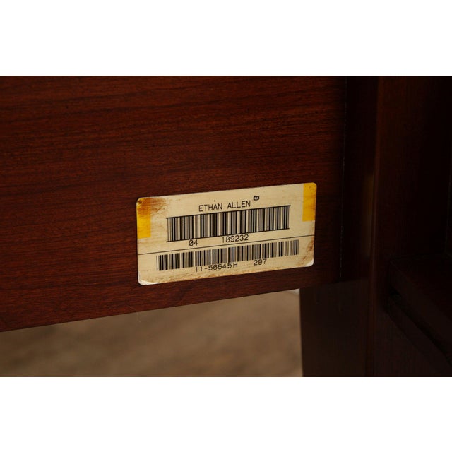 Ethan Allen 'Georgian Court' Cherry Rice Carved Queen Size Poster Bed For Sale - Image 17 of 18