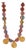 Ethnic Boho Gold Spiral Charm Beaded Choker Necklace For Sale