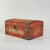 American A Vintage Domed Rectangular Wooden Remnant of a Decorative Storage Box in Salmon Red For Sale - Image 3 of 8