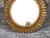 Gold Giltwood Feathered Round Mirror with Radiating Frame, French, 1920s For Sale - Image 8 of 12
