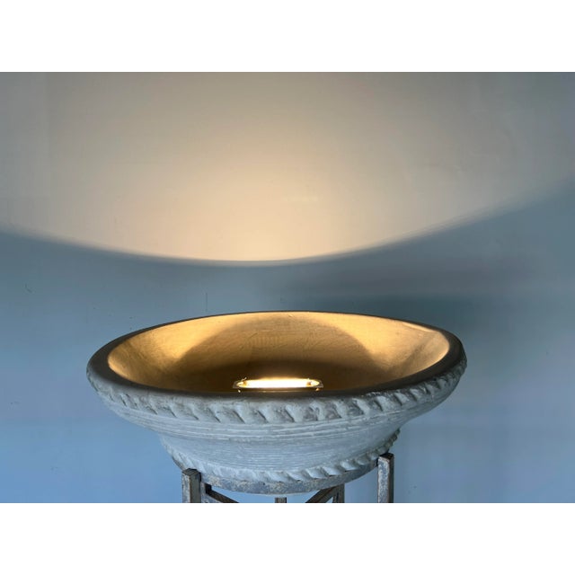 1980's Postmodern - Style Sculptural Metal and Plaster Torchiere Floor Lamp/ Sold For Sale - Image 10 of 13