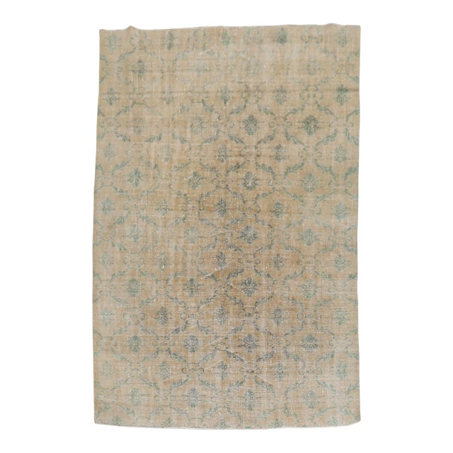 Distressed Vintage Zabihi Collection Turkish Intermediate Size Rug - 5'8" x 8'11" For Sale