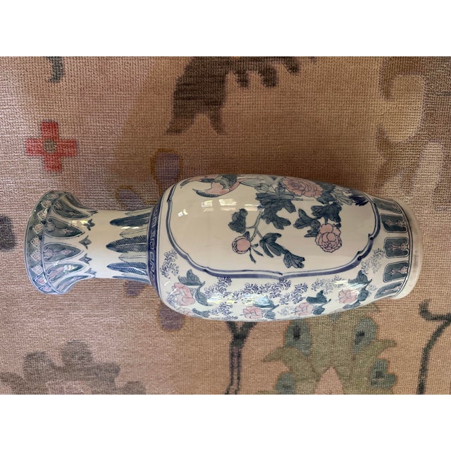 Mid 20th Century Mid-Century Hollywood Regency Chinoiserie Floor Vase or Umbrella Stand 24” For Sale - Image 5 of 12