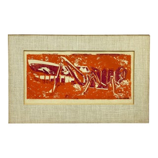 1960s Grasshopper Lithograph by Sarah Crocker For Sale