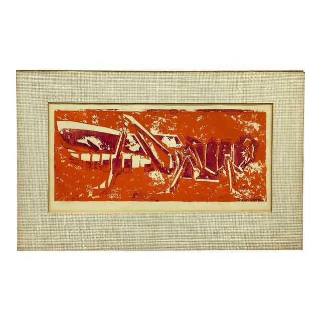 1960s Grasshopper Lithograph by Sarah Crocker For Sale