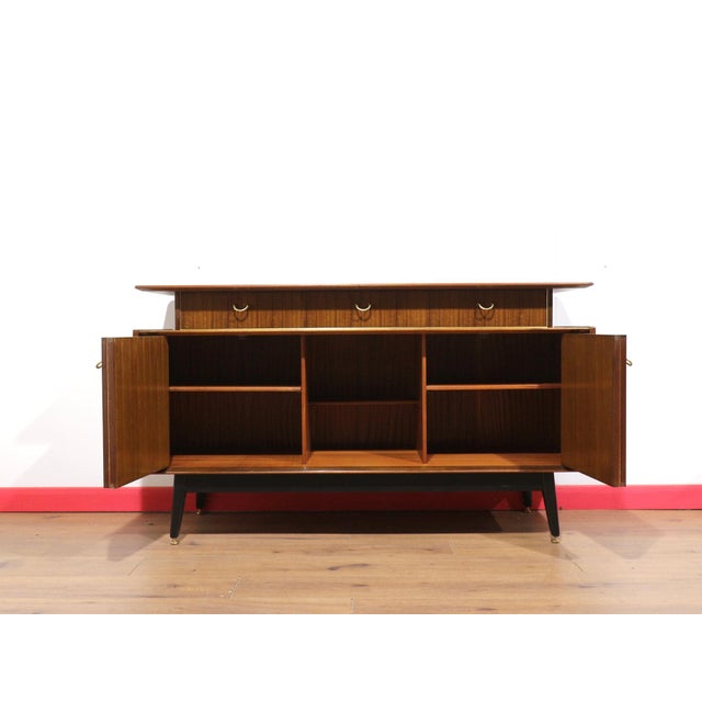 Mid Century Modern Vintage G Plan Afromosia Credenza Sideboard For Sale In Greensboro - Image 6 of 15